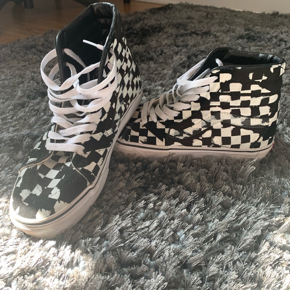 Vans Lace-Up High-Top all Over Checkerboard Print